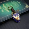 Doragon Kuesuto Leather Keychain Shield Sword of Road Dragon Quest Keyring Keychains for Men Game Accessories 3 - Dragon Quest Shop