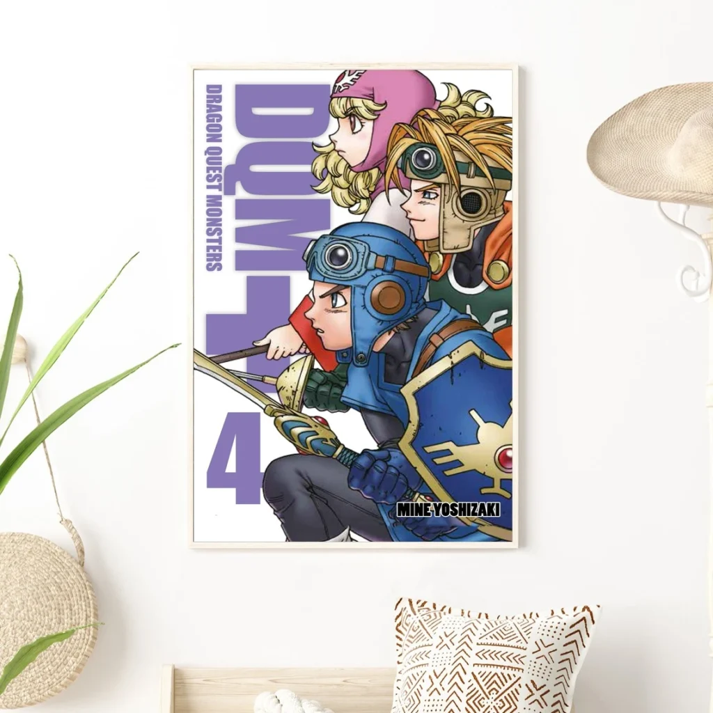 Dragon Quest Monsters Vol 4 Anime Poster Japanese New Fan Drama Comic Cover Art Canvas Printed - Dragon Quest Shop