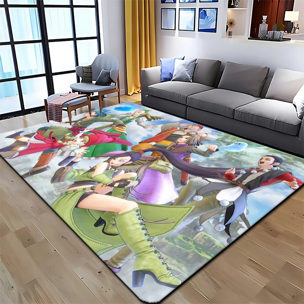 Game Dragon Quest Doragon Kuesuto non slip HD carpet Living room bedroom kitchen bathroom foot mat 1 - Dragon Quest Shop