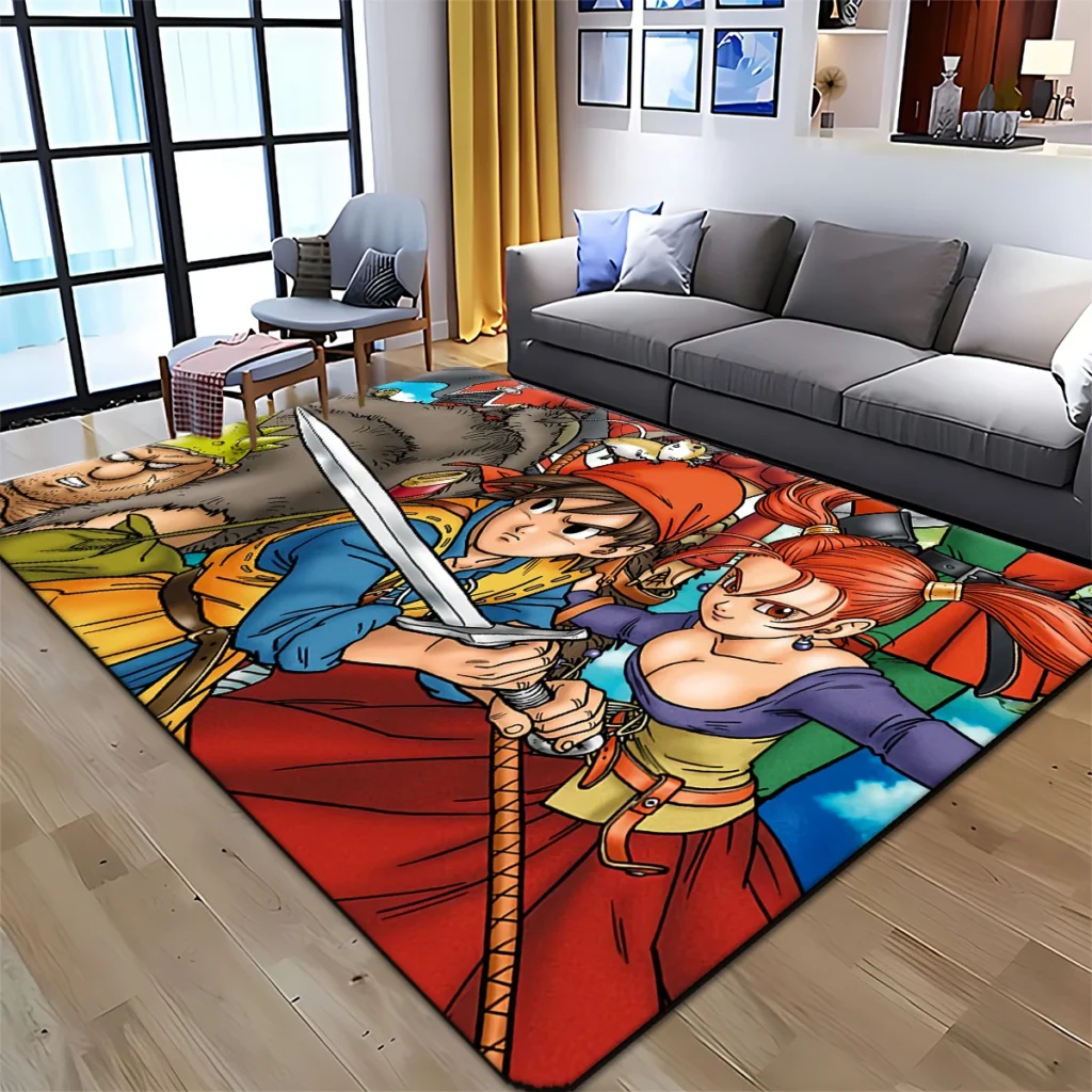 Game Dragon Quest Doragon Kuesuto non slip HD carpet Living room bedroom kitchen bathroom foot mat 13 - Dragon Quest Shop