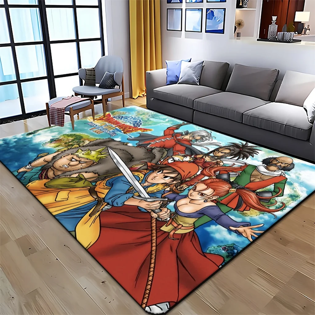 Game Dragon Quest Doragon Kuesuto non slip HD carpet Living room bedroom kitchen bathroom foot mat 2 - Dragon Quest Shop
