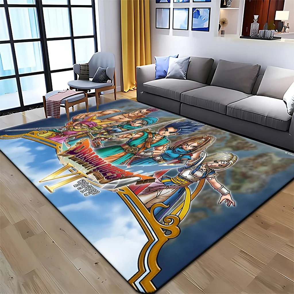 Game Dragon Quest Doragon Kuesuto non slip HD carpet Living room bedroom kitchen bathroom foot mat 7 - Dragon Quest Shop