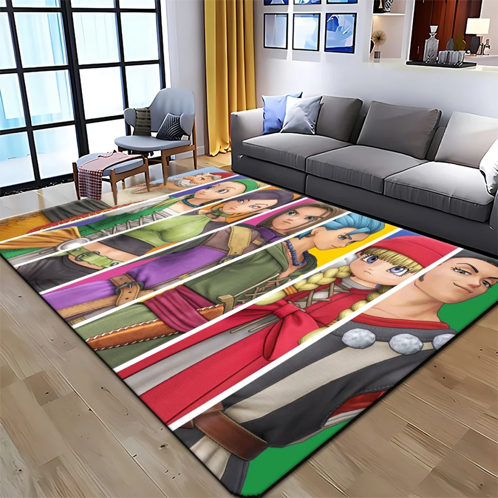 Game Dragon Quest Doragon Kuesuto non slip HD carpet Living room bedroom kitchen bathroom foot mat 8 - Dragon Quest Shop