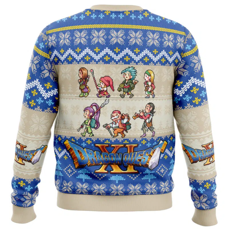 Team Quest Dragon Quest Ugly Christmas Sweater BACK mockup 800x800 - Dragon Quest Shop