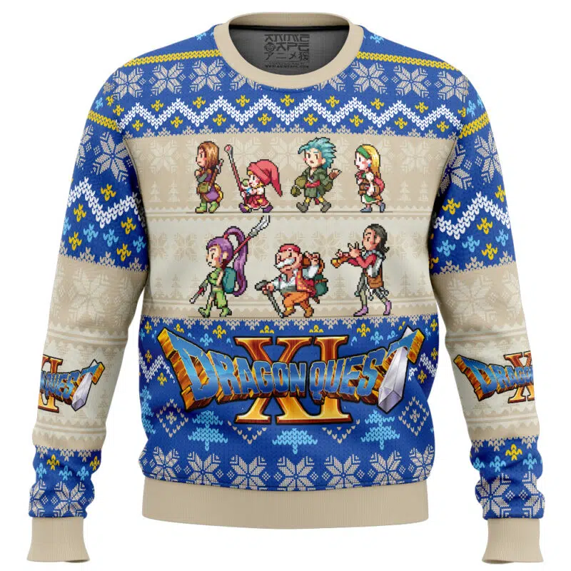 Team Quest Dragon Quest Ugly Christmas Sweater FRONT mockup 800x800 - Dragon Quest Shop