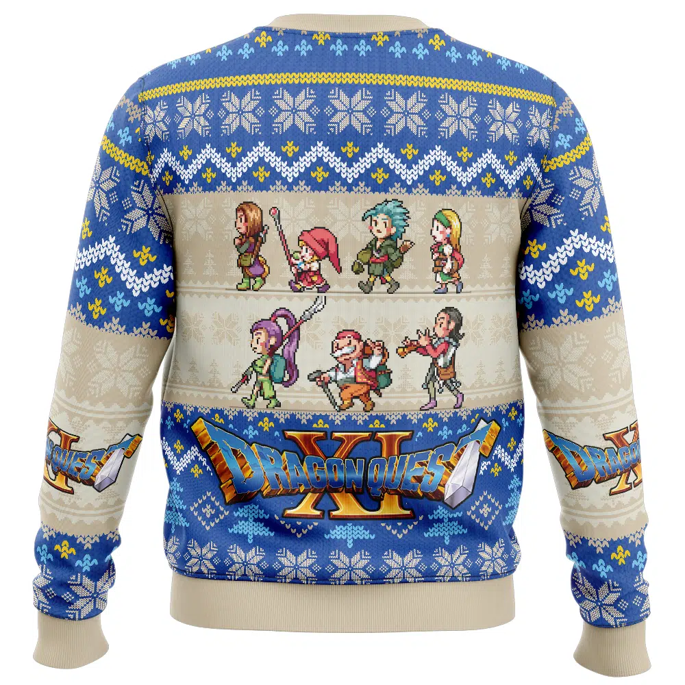 Team Quest Dragon Quest Ugly Christmas Sweater BACK mockup - Dragon Quest Shop